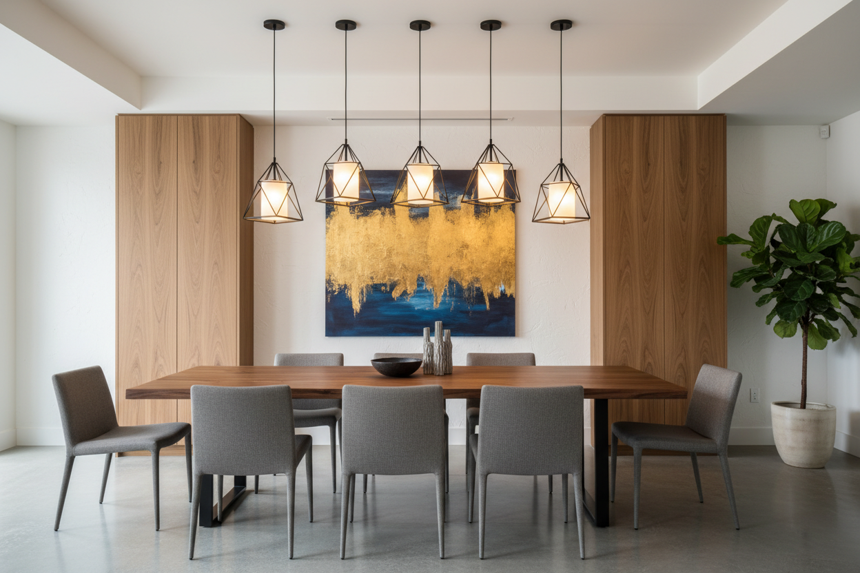 Ripple LED ceiling lamp styled in a modern living room