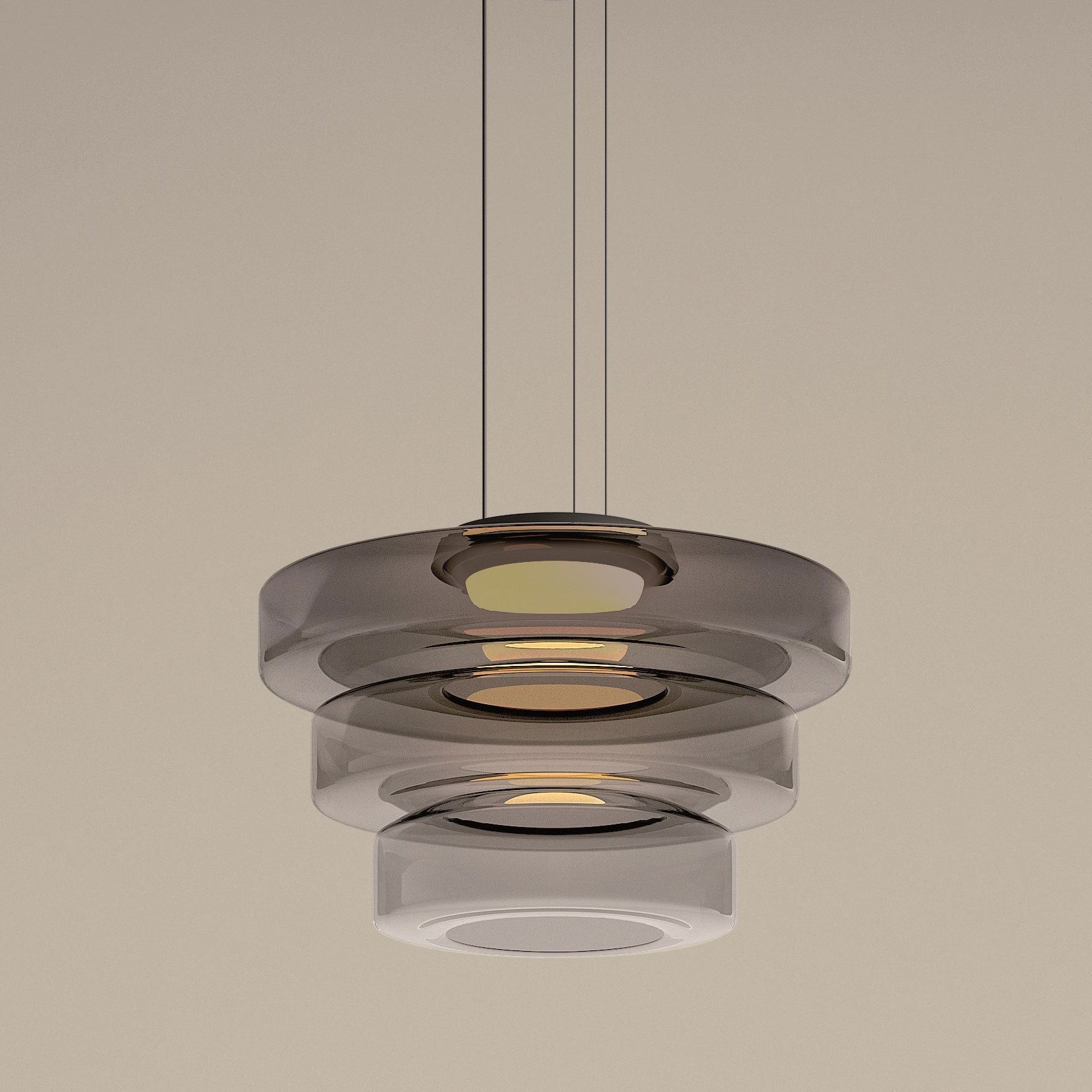 Suspension en verre | Luminaire suspendu style Bauhaus