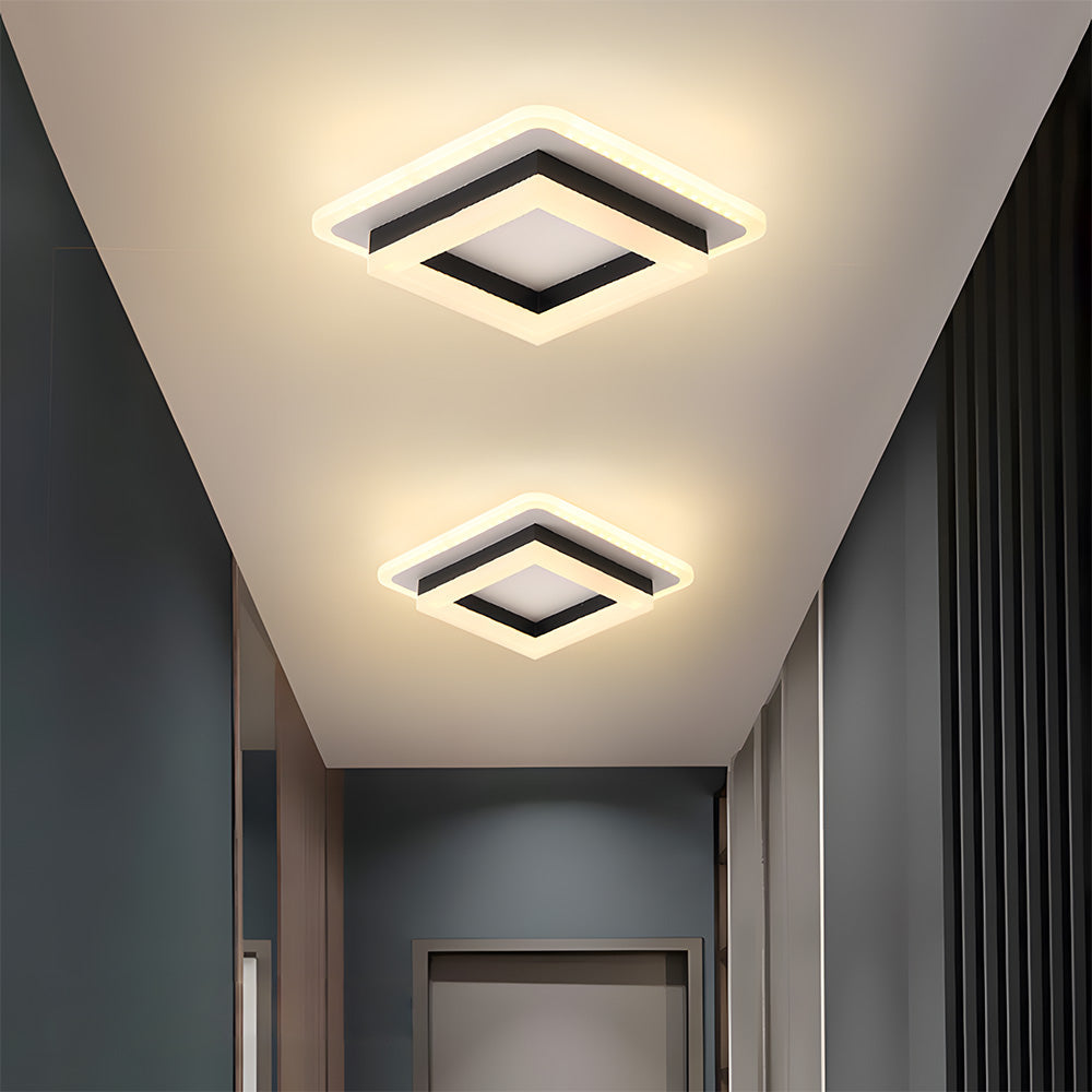 Plafonnier LED carré | Luminaire encastré moderne