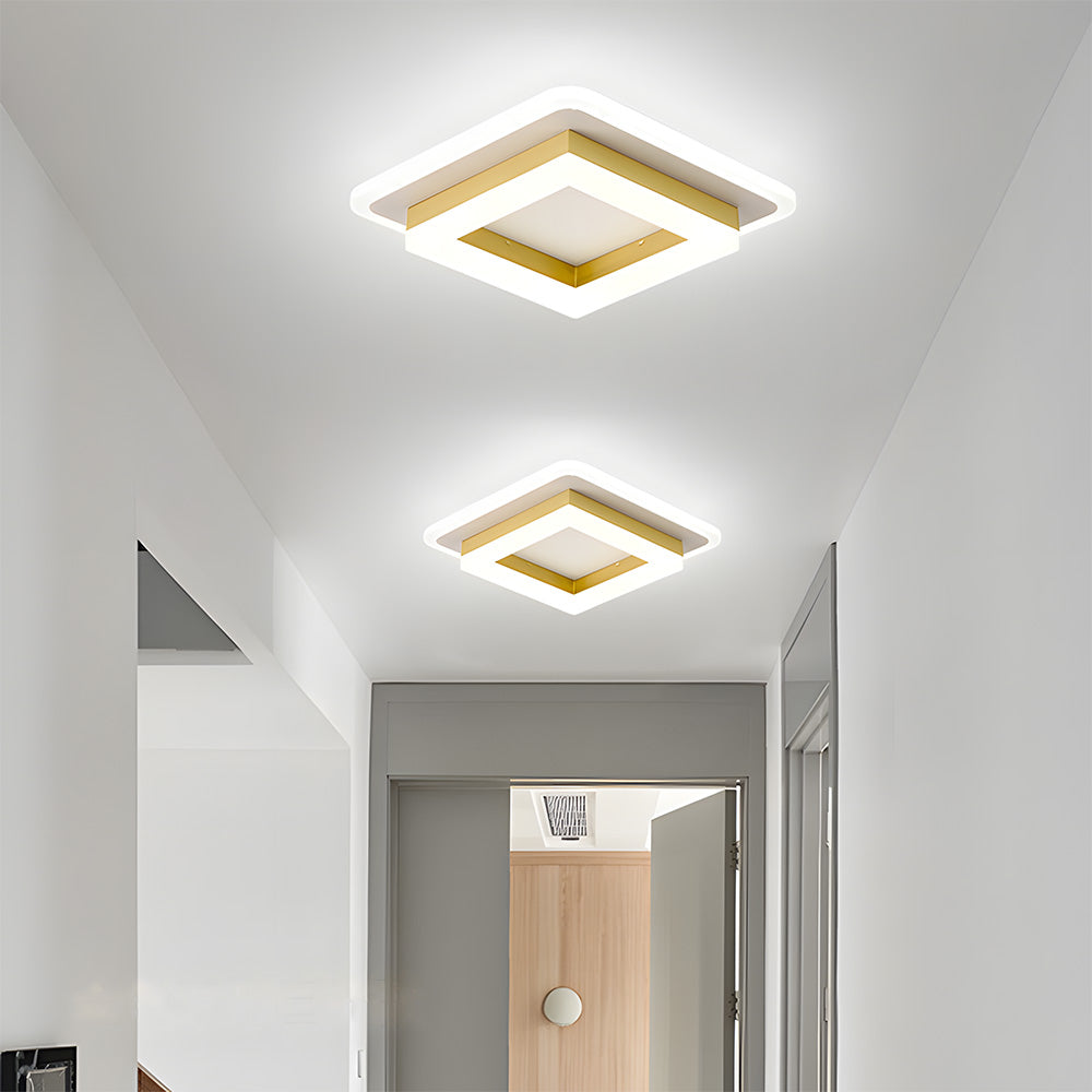 Plafonnier LED carré | Luminaire encastré moderne