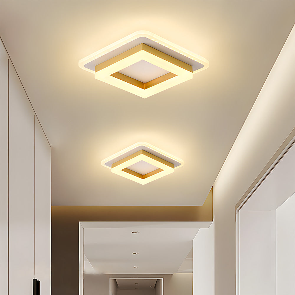 Plafonnier LED carré | Luminaire encastré moderne