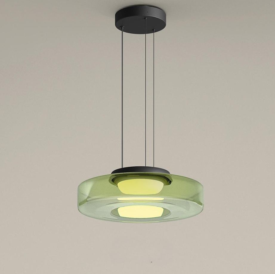 Suspension en verre | Luminaire suspendu style Bauhaus