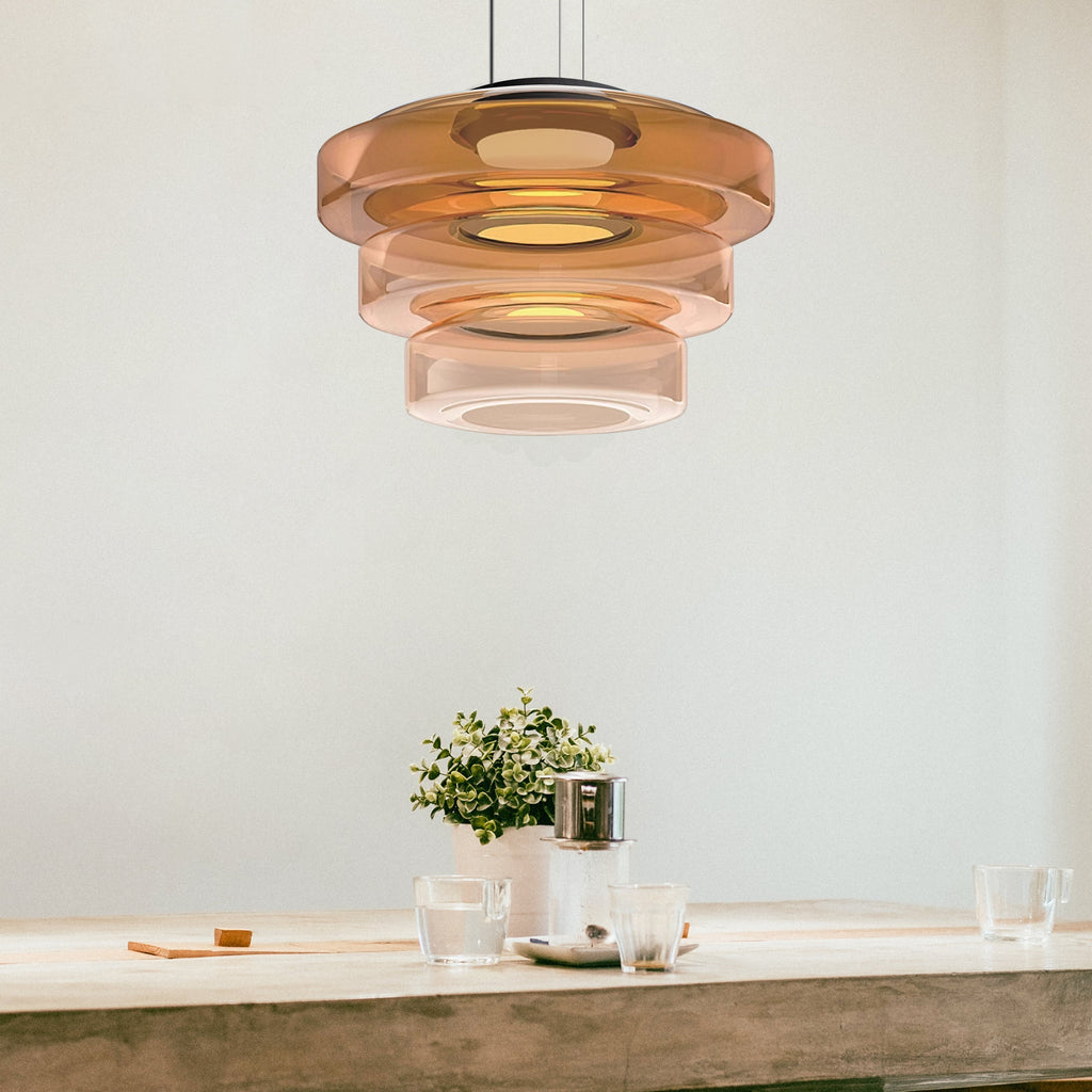 Glass Pendant Lamp | Bauhaus Style Hanging Light