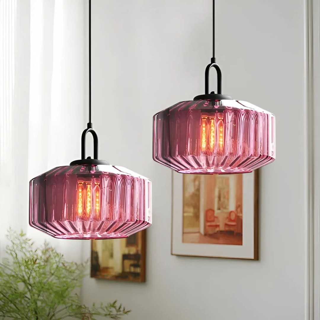 Suspension Mireta en verre | Design rétro en verre coloré