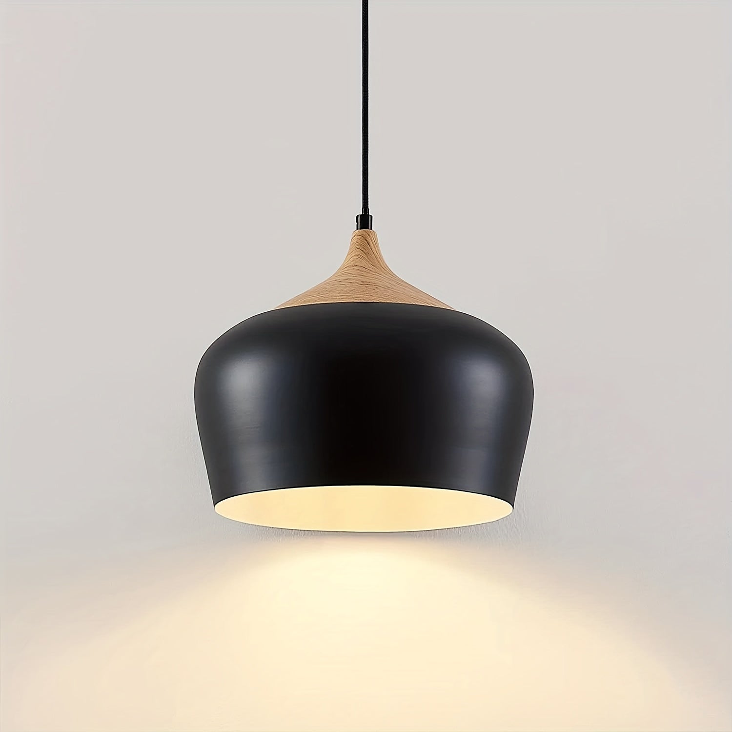 Suspension scandinave moderne | Fer et bois