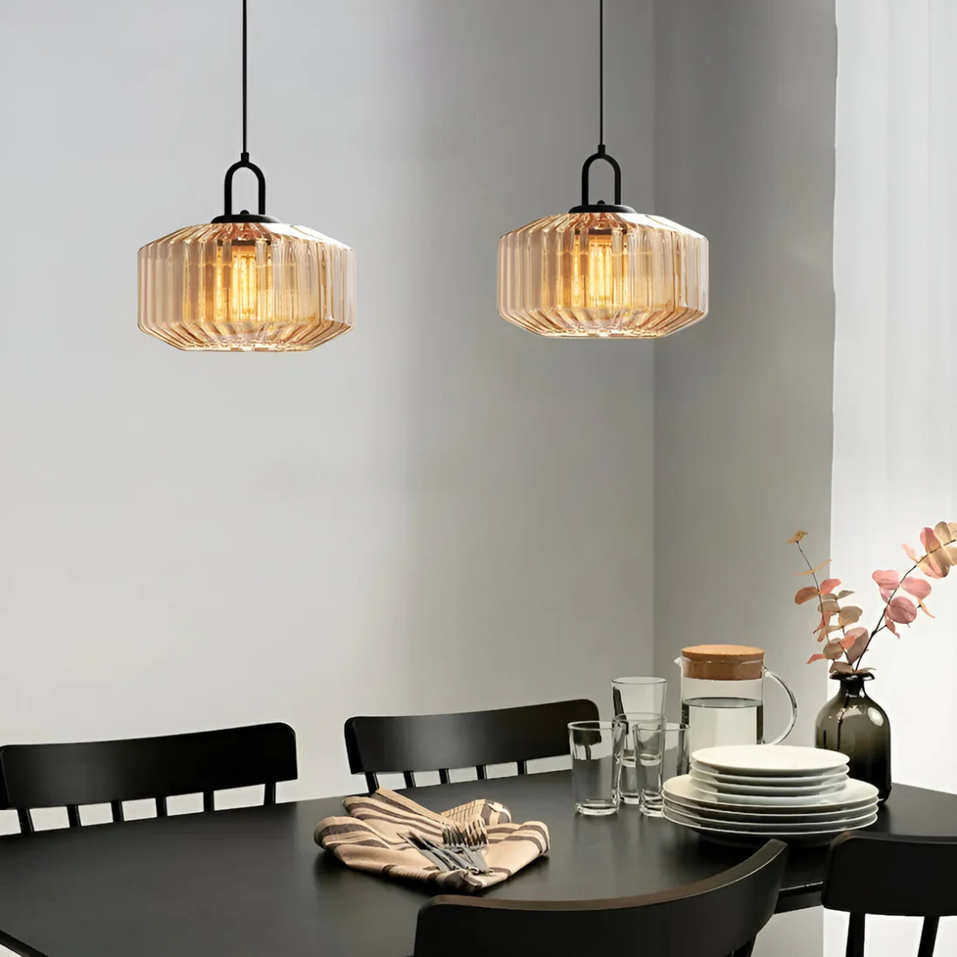 Suspension Mireta en verre | Design rétro en verre coloré