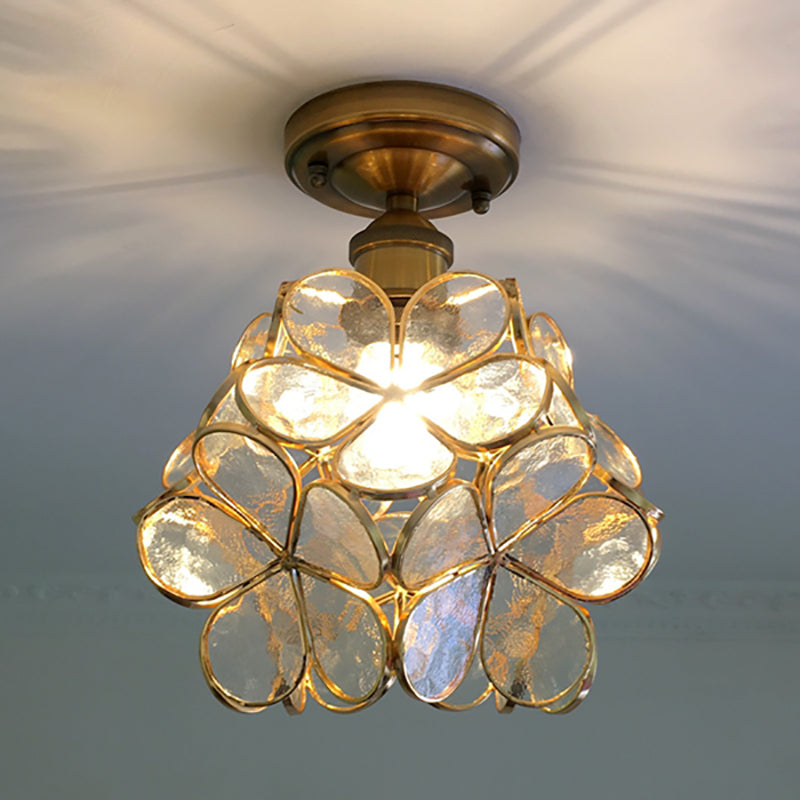Plafonnier Rétro Fleur | Plafonnier affleurant en PVC coloré d'inspiration vintage