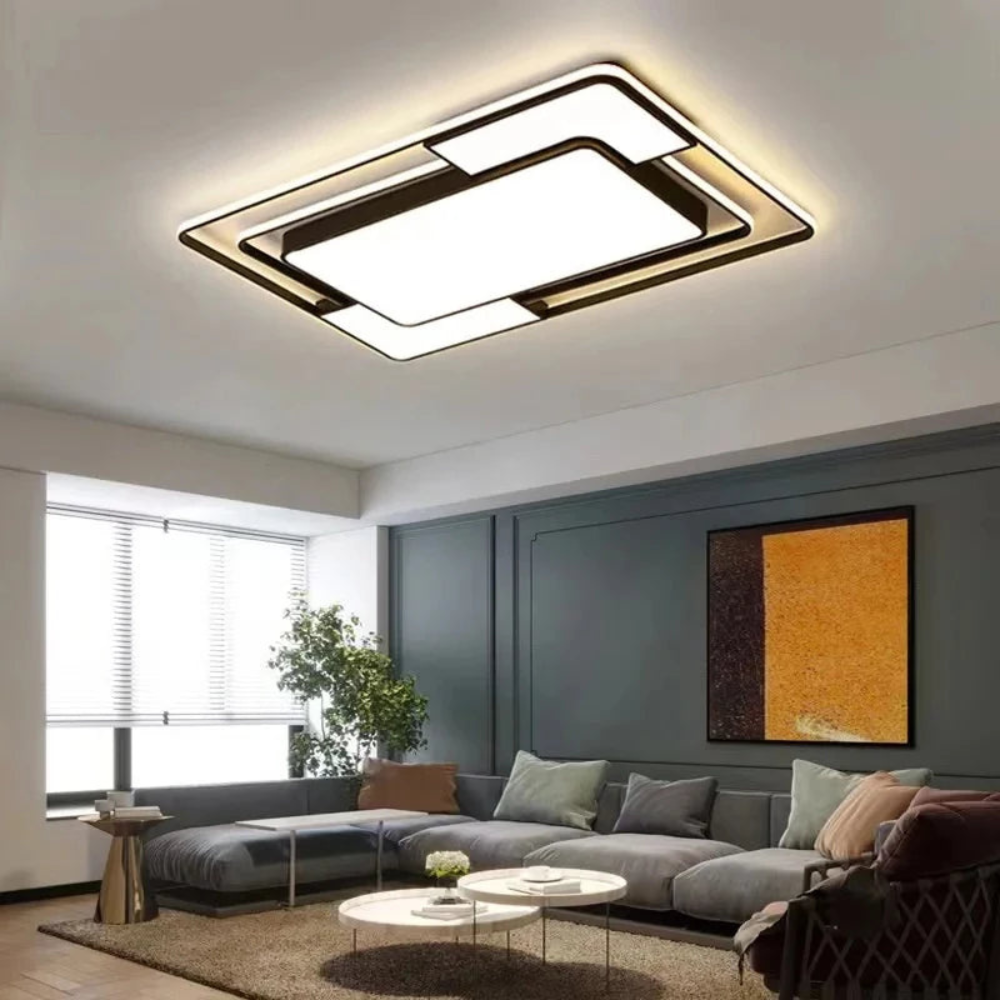 Plafonnier LED télécommandé | Design géométrique moderne