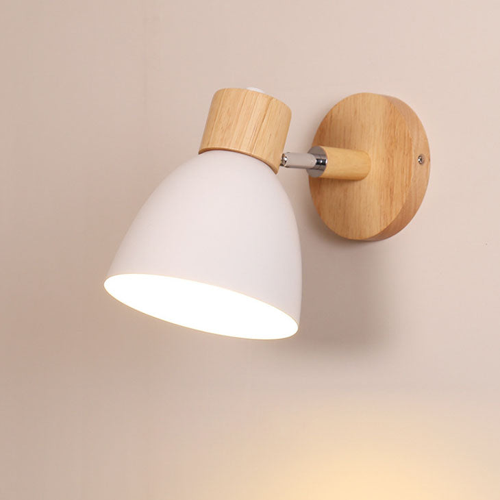 Applique Murale Minimaliste Moderne | Lampe Macaron Bois & Fer