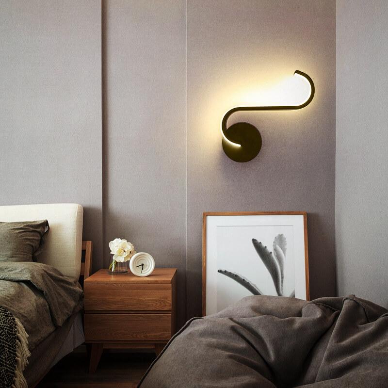 Applique Murale LED Courbes et Lignes | Design Arc Moderne Minimaliste