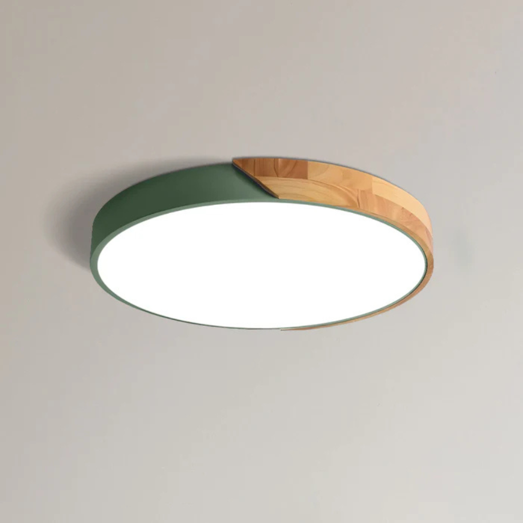 Plafonnier LED | Design nordique moderne en bois