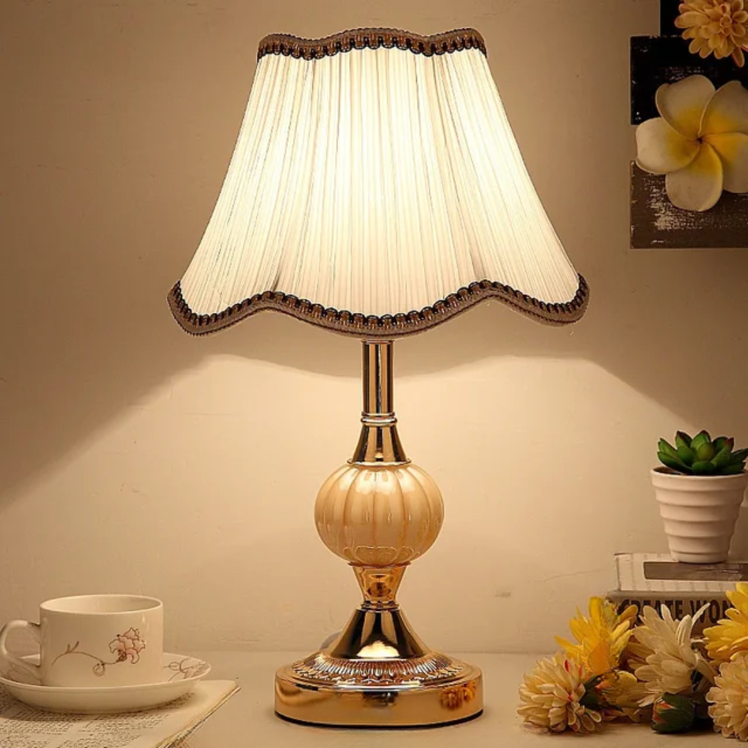 Lampe de table Quixy vintage scandinave | Design floral élégant