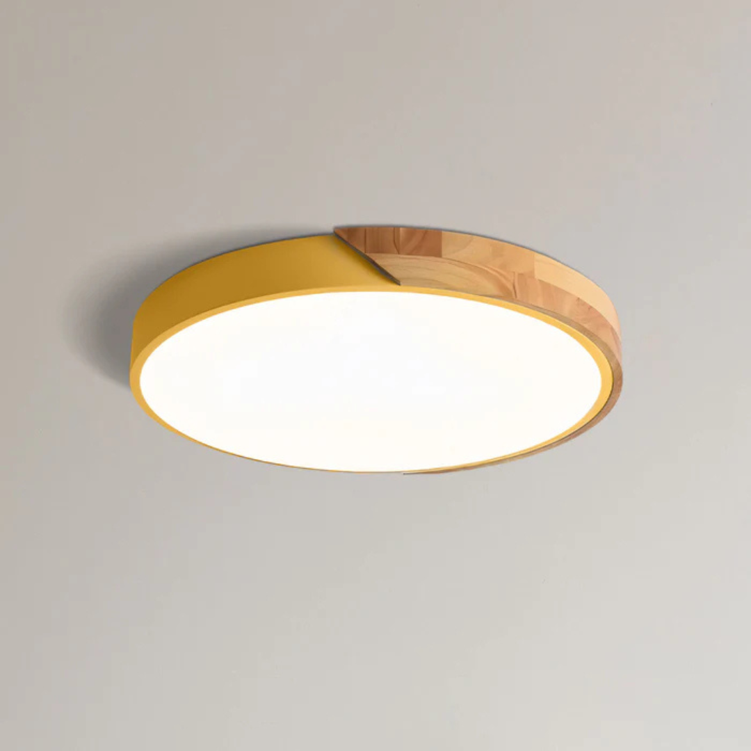 Plafonnier LED | Design nordique moderne en bois