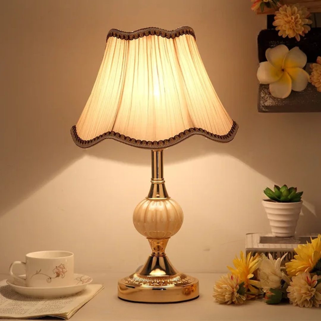 Lampe de table Quixy vintage scandinave | Design floral élégant