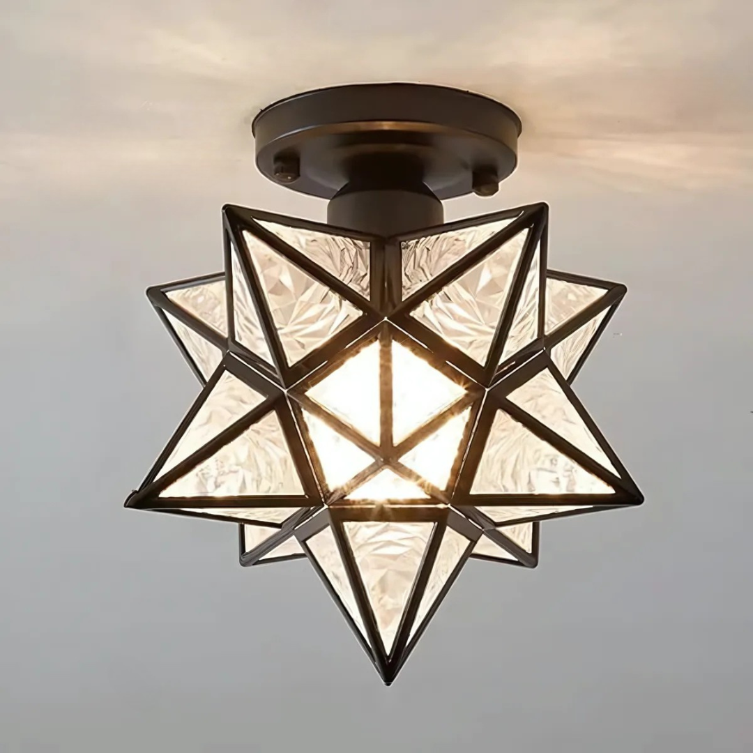 Plafonnier LED Xelio | Luminaire étoile géométrique élégant