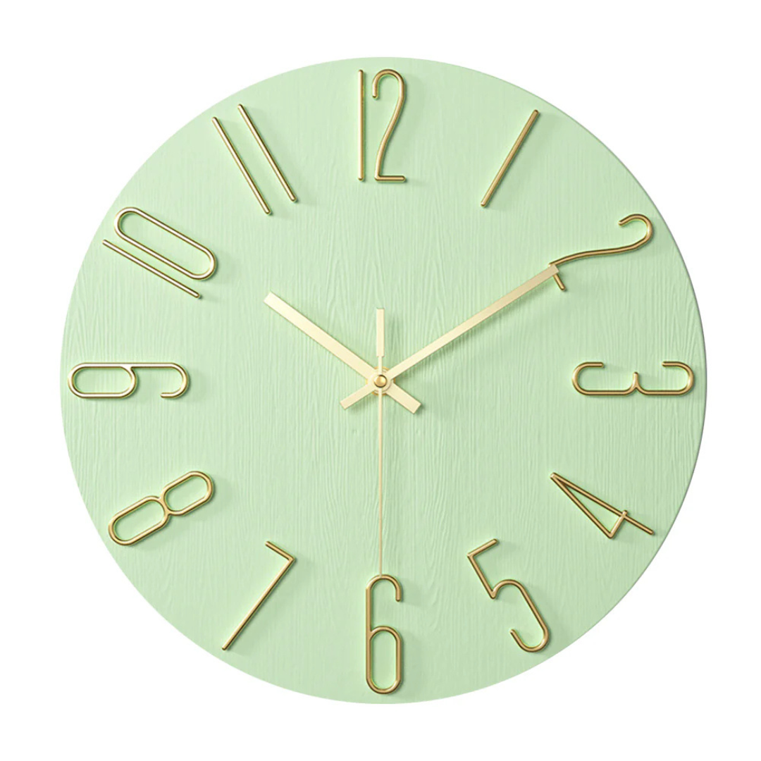 Horloge Murale Moderne Noble | Design Minimaliste Doré