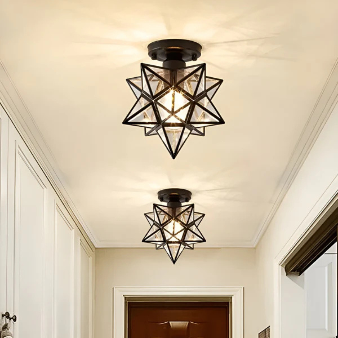 Plafonnier LED Xelio | Luminaire étoile géométrique élégant