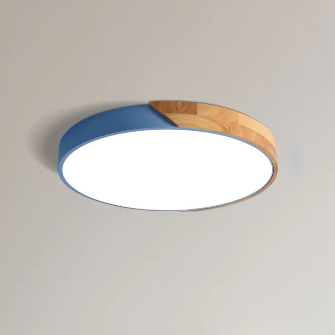 Plafonnier LED | Design nordique moderne en bois