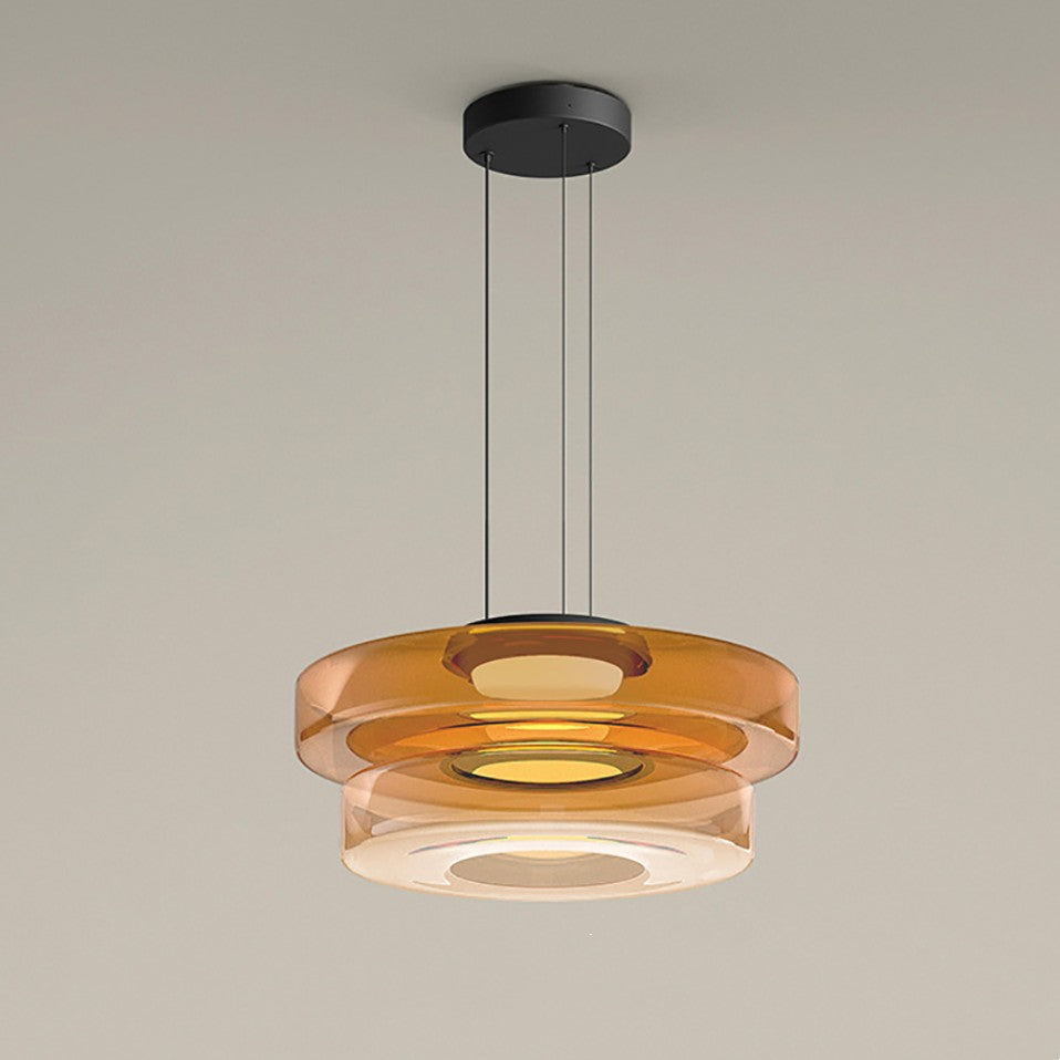 Suspension en verre | Luminaire suspendu style Bauhaus