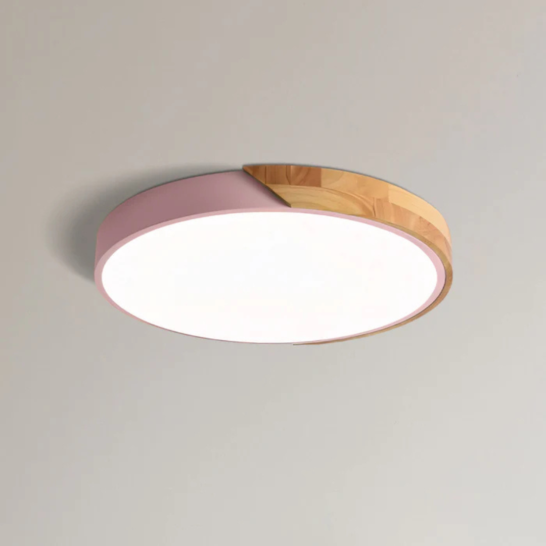 Plafonnier LED | Design nordique moderne en bois