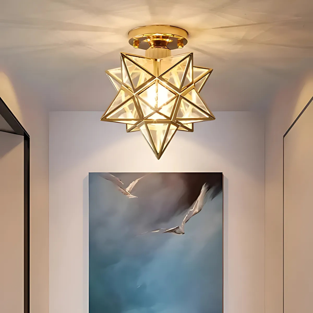 Plafonnier LED Xelio | Luminaire étoile géométrique élégant