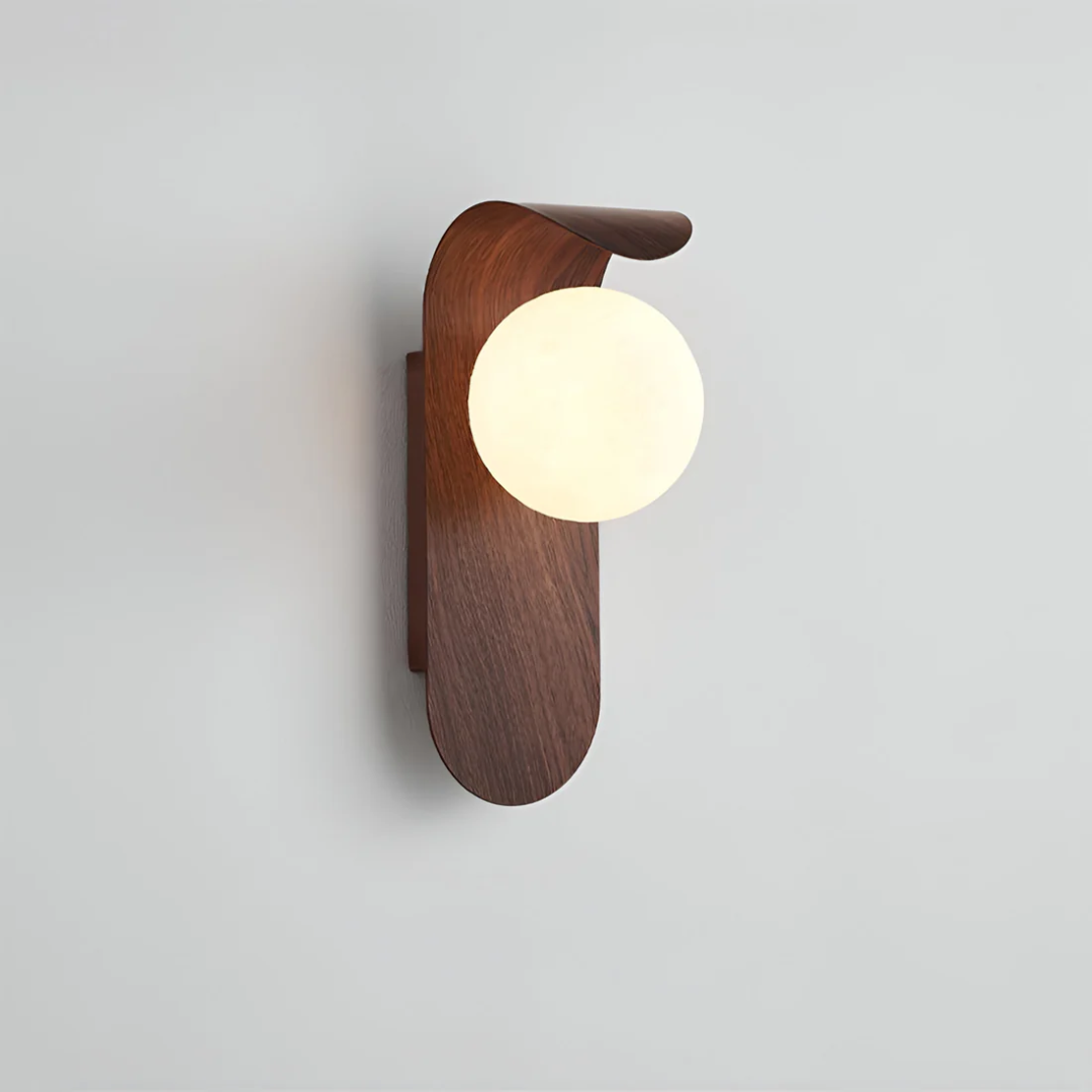 Applique murale LED scandinave Icar | Design minimaliste en bois