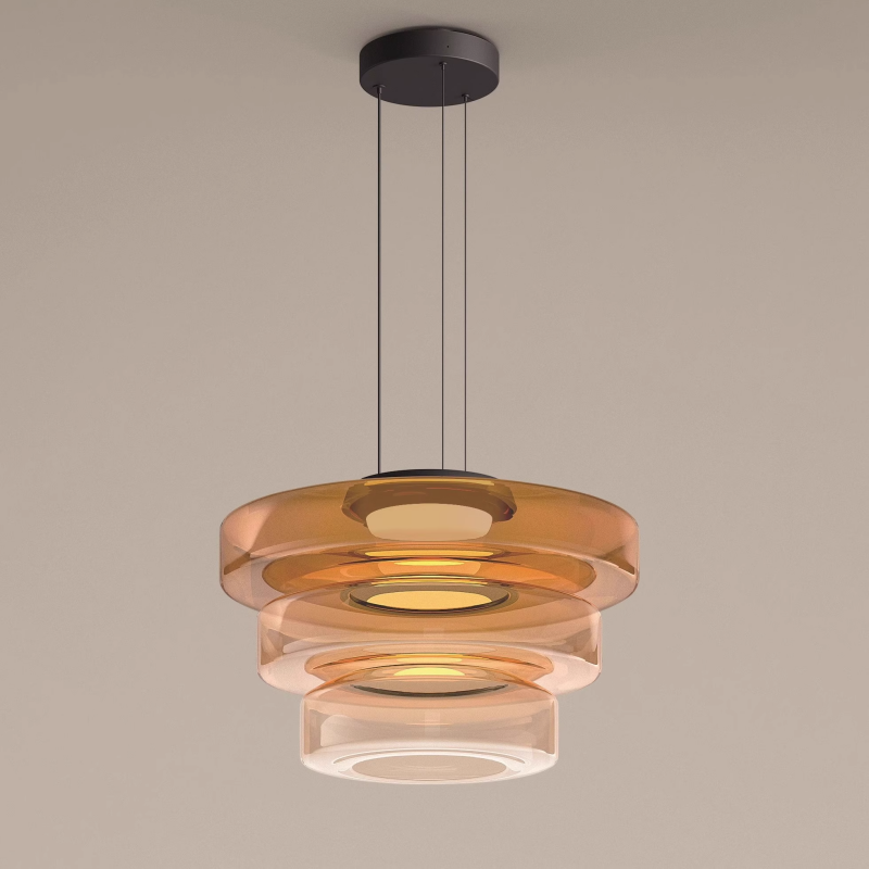 Suspension en verre | Luminaire suspendu style Bauhaus
