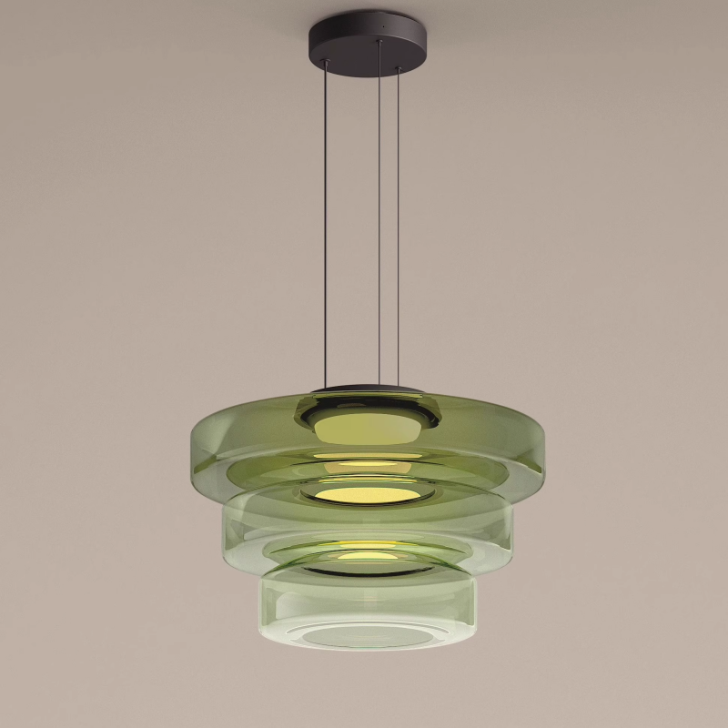 Suspension en verre | Luminaire suspendu style Bauhaus