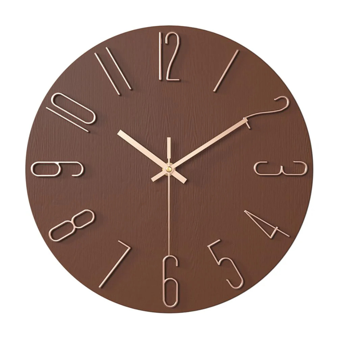 Horloge Murale Moderne Noble | Design Minimaliste Doré