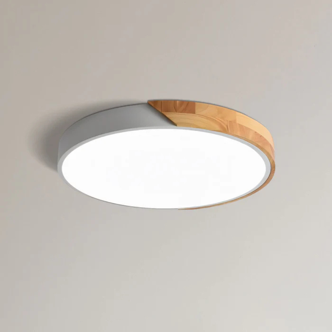 Plafonnier LED | Design nordique moderne en bois