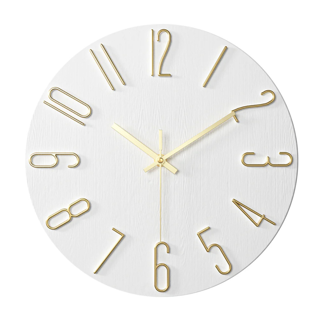 Horloge Murale Moderne Noble | Design Minimaliste Doré