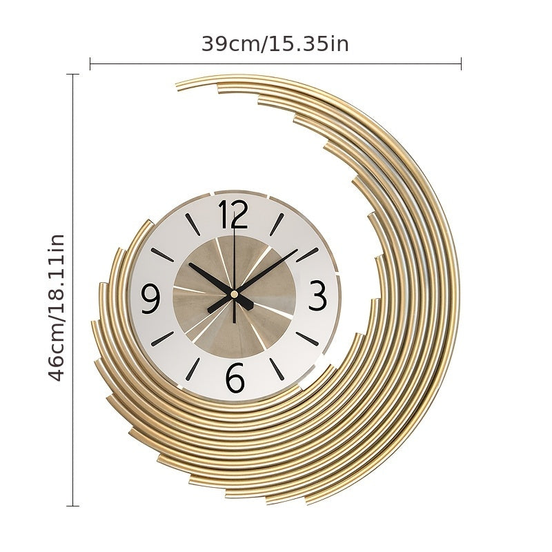 Horloge Murale 3D Métal Moderne | Horloge Décorative à Mouvement Quartz Silencieux