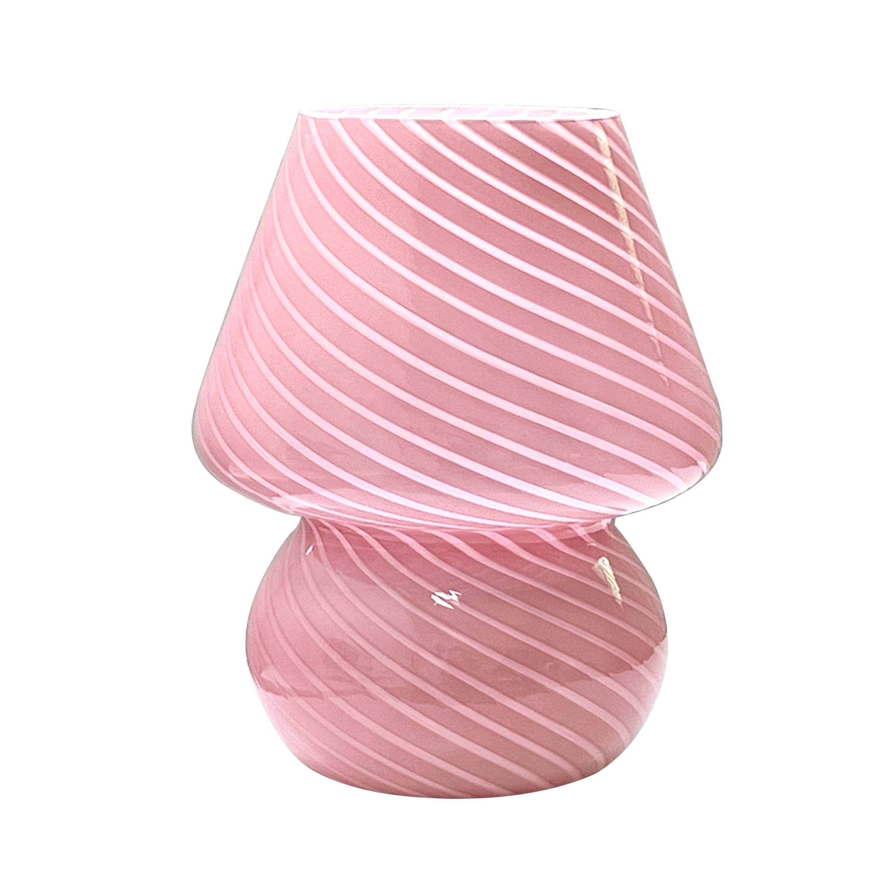 Lampe champignon en verre style Murano | Veilleuse de table USB à intensité variable