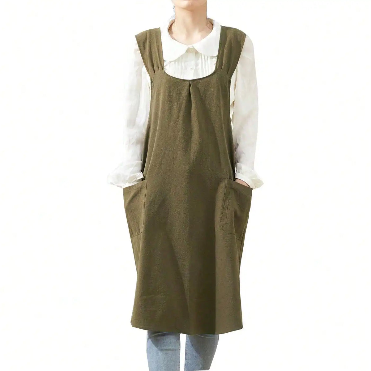 Linen Cross-Back Apron