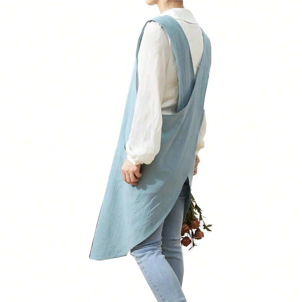 Linen Cross-Back Apron
