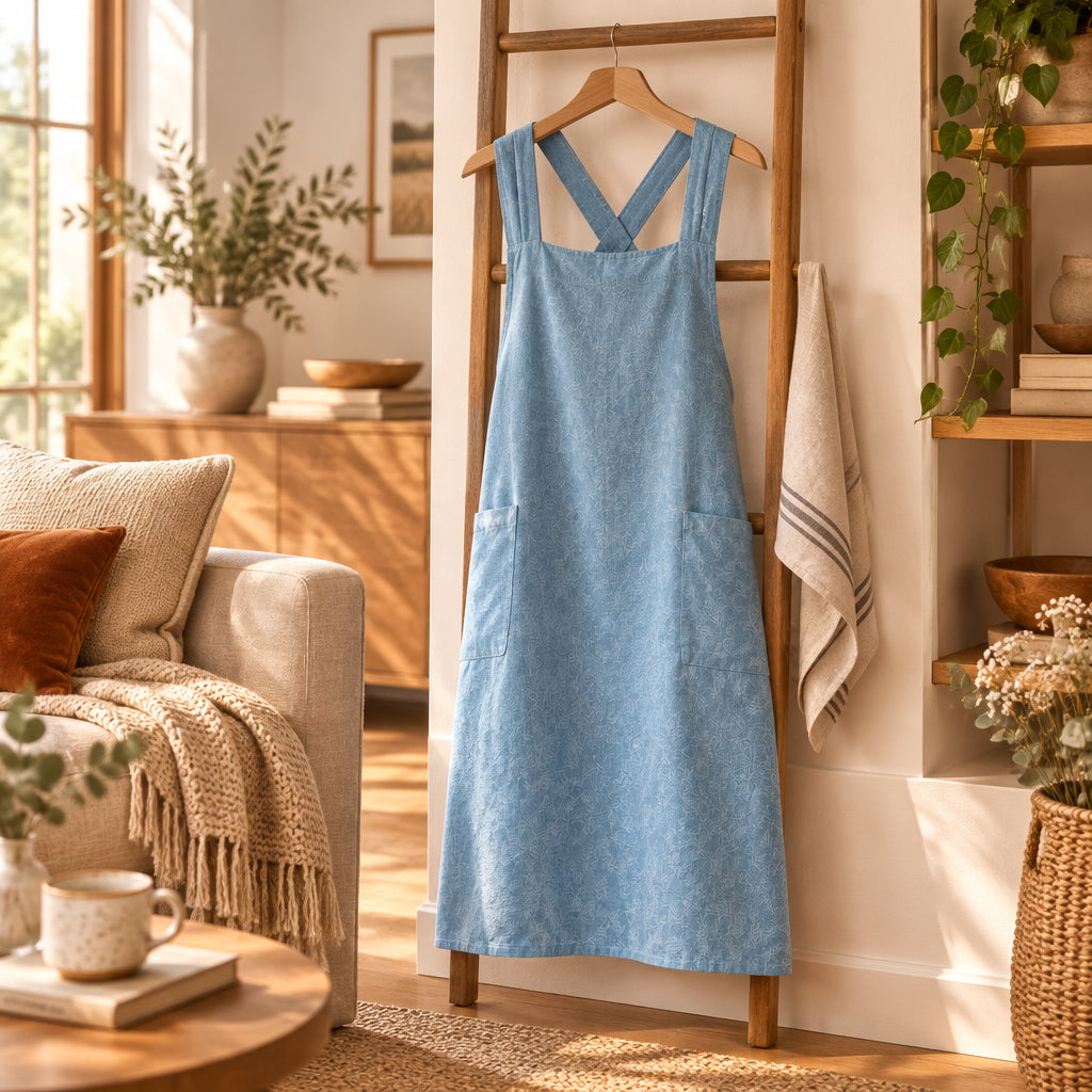 Linen Cross-Back Apron