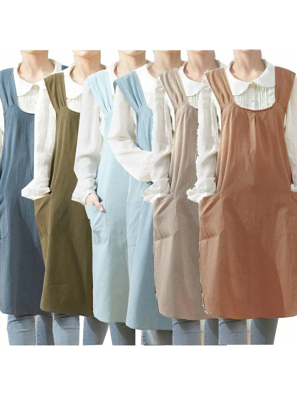 Linen Cross-Back Apron