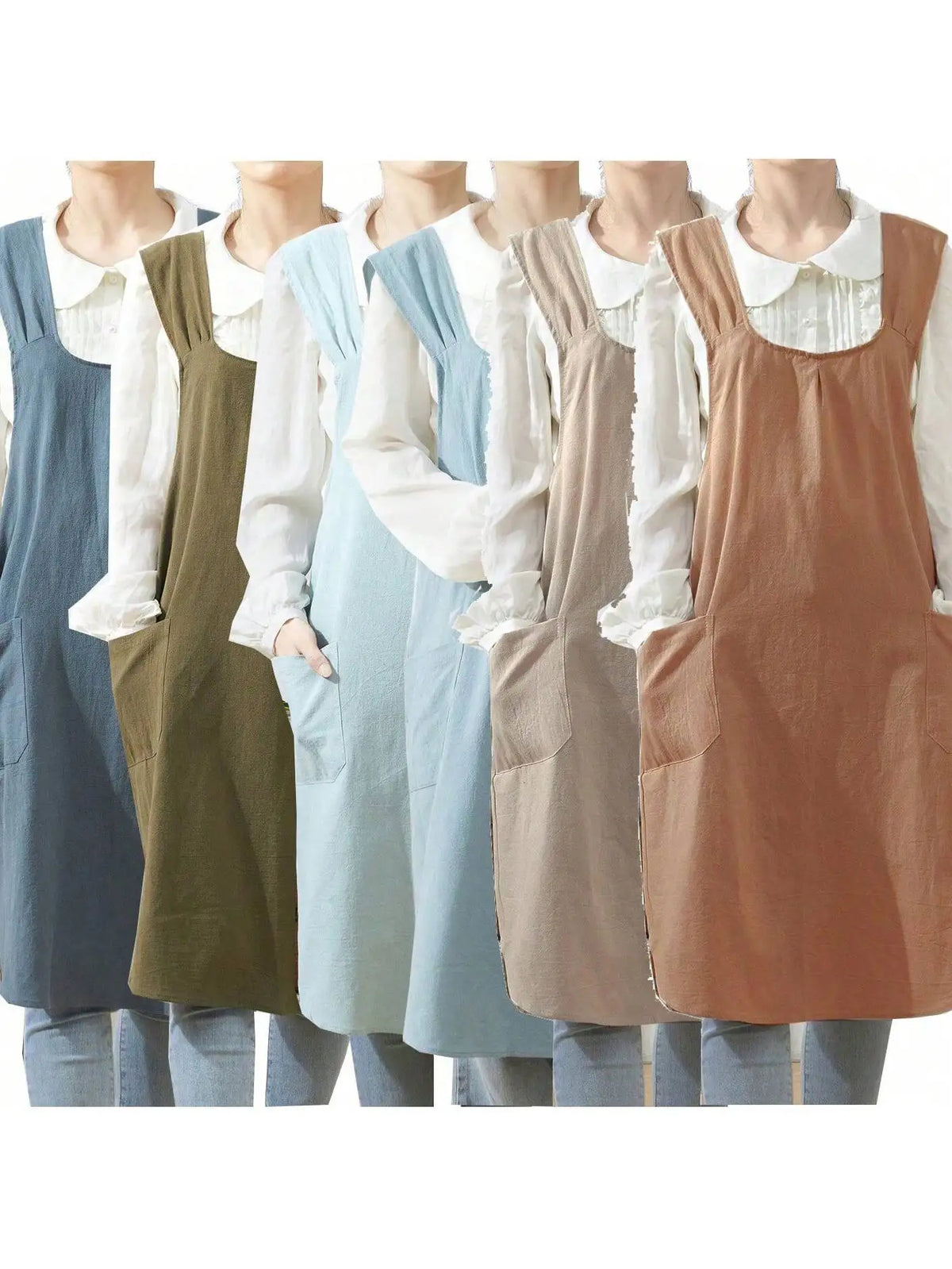 Linen Cross-Back Apron
