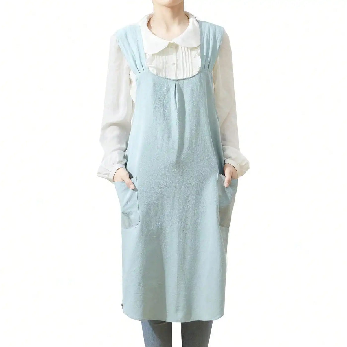 Linen Cross-Back Apron