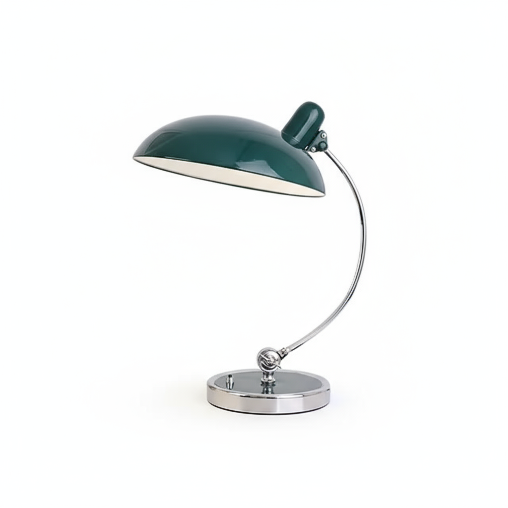Lampe de table ScandiArc | Design Bauhaus en métal courbé
