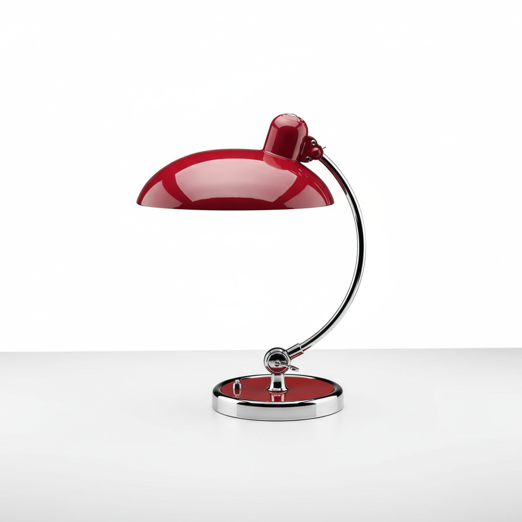 Lampe de table ScandiArc | Design Bauhaus en métal courbé