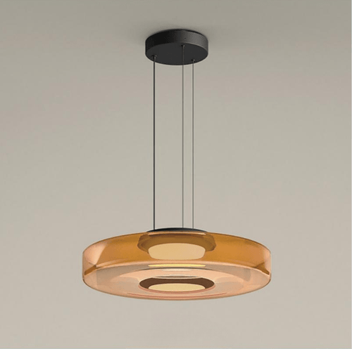 Suspension Bauhaus en verre | Luminaire LED suspendu moderne à couches