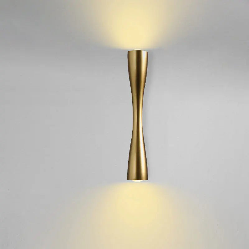 Applique Murale Moderne Dorée | Lampe Nordique Étanche Haut & Bas
