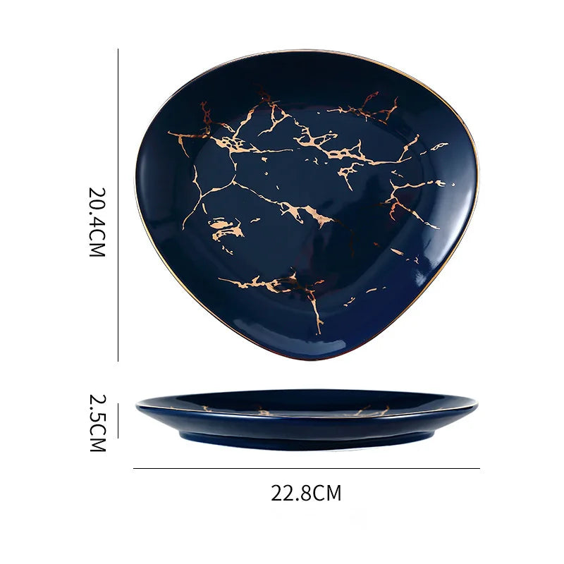 Nordic Ceramic Dinnerware, Irregular Edge