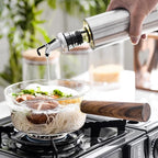 Glass Milk Pan with Wooden Handle