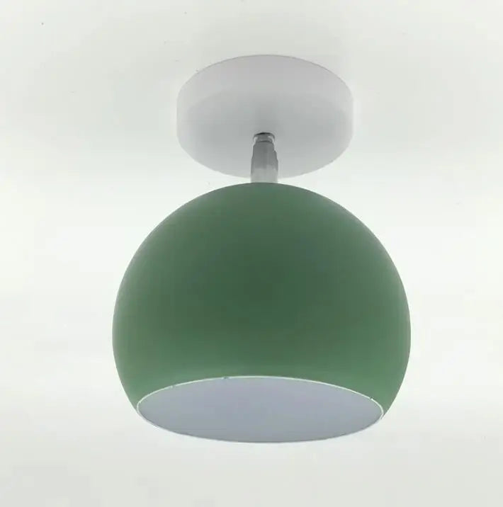 Plafonnier macaron nordique | Lampe ronde moderne en aluminium