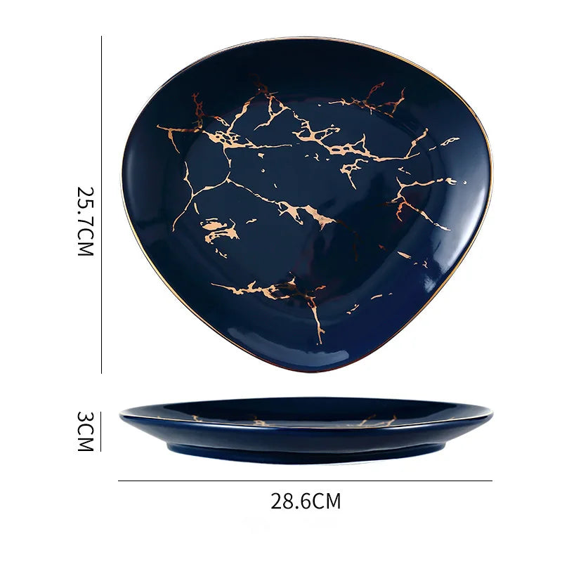 Nordic Ceramic Dinnerware, Irregular Edge