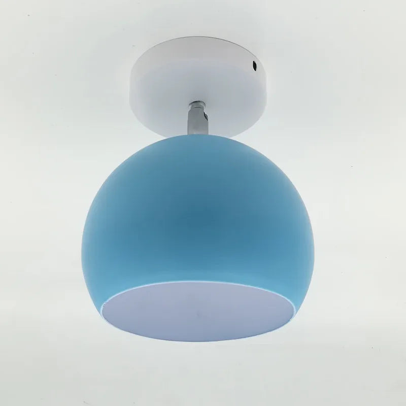 Plafonnier macaron nordique | Lampe ronde moderne en aluminium
