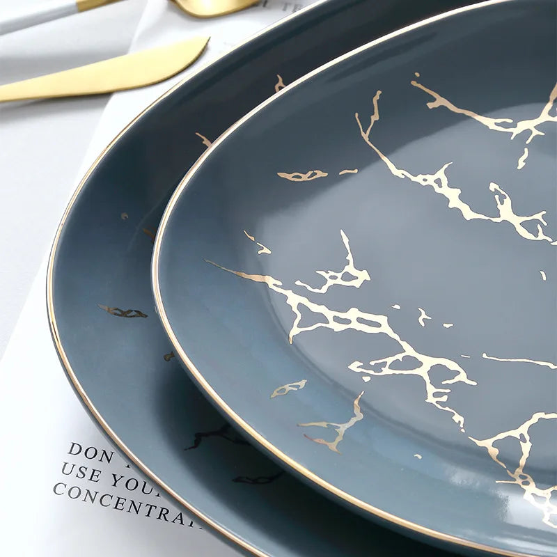 Nordic Ceramic Dinnerware, Irregular Edge
