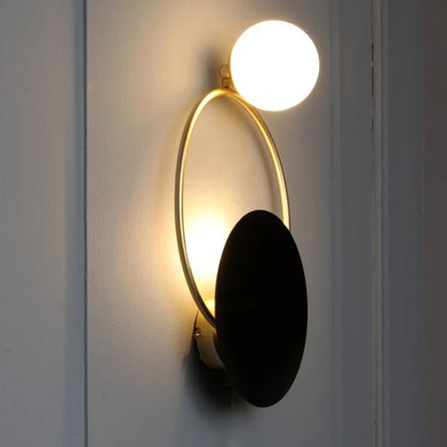 Applique murale design en verre | Luminaire moderne sphérique et rond en métal